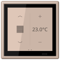 Jung LC 459 D1 S240 KNX комнатный контроллер LS TOUCH, Цвет: Умбра, оттенок: Жженая, светлая