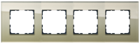 Jasmart Electric G1004GG Рамка 4-постовая, стекло  Champagne Gold, G1004GG