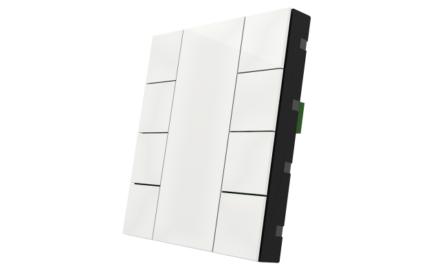 Interra ITR340-0802 iSwitch+ - 8-кнопочный KNX выключатель, пластик, глянцевый белый