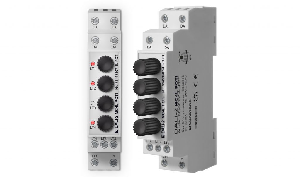 Lunatone 86458507-4L-POTI Коплер для нажимных кнопок DALI-2 MC4L POTI