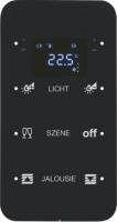 Berker 75643165 Touch Sensor, 3-канальный с регулятором температуры помещения, R.1, сконфигурирован, черный, цвет: Чёрный