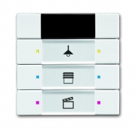 ABB 6129/01-84-500 Сенсор 3/6-клавишный, ИК-приёмник, альпийский белый, цвет: Белый, оттенок: Альпийский