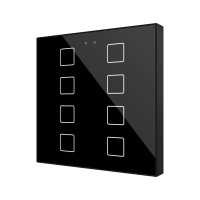 Zennio ZVIFR8A Flat RGB 8. Емкостный сенсорный переключатель с RGB-подсветкой Flat RGB - 8 buttons, антрацит