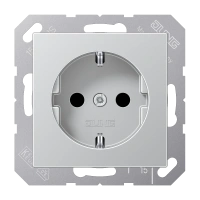 Jung A 1520 KI AL SCHUKO®-розетка, 16 A 250 В ~, с дополнительной защитой,, duroplastic lacquered, Серия A, алюминий