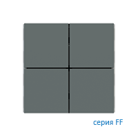 Ekinex EK-TQQ-FVC Клавиши "FF", Fenix NTM, квадратные (4 шт), отделка - Зеленый Коммодор