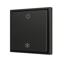 Zennio ZS701PB2AC ZS70, Простая мягкая кнопка для 2 бинарных входов 70x70 мм – Антрацит – На заказ