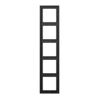 Jung AL 2985 D Рамка 5-ная, вертикальный и горизонтальный монтаж, Лакированный алюминий, LS 990, темный (лакированный алюминий)