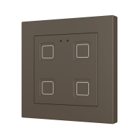 Zennio ZVITR55X4M Tecla RGB 55 X4. Емкостная кнопка из PC-ABS 55x55, 4 кнопки, мокко (рамка ZS55 не входит в комплект)