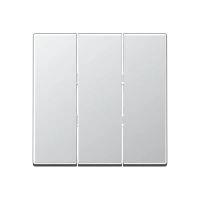 Jung A 593 BF AL Клавиша, тройная, Лакированный термопласт, Серия A, алюминий