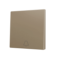 Zennio ZS70CSOFT11DC ZS70, Накладка для кнопки Simple KNX Soft 70x70 мм, Наклон вниз, Значок дверного звонка, Шампанское