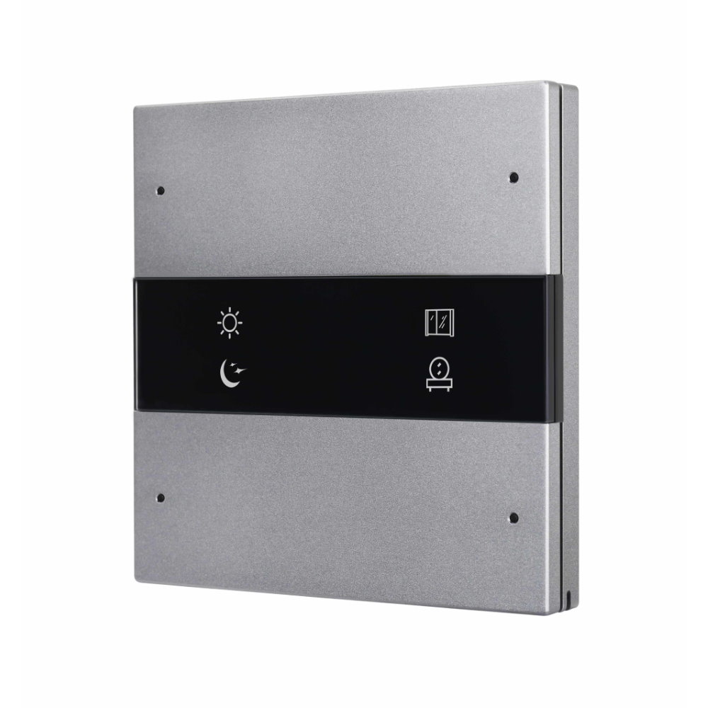 HDL M/P2R.1-486 4-клавишная панель KNX серии Granite, серый металл (без шинного соединителя HDL-M/PCI.1-A)