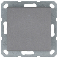 Jasmart Electric G3018S Выключатель одноклавишный для штор 10A 250V~ с накладкой, цвет Алюминий, G3018S