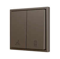 Zennio ZS702PB2M Накладка на выключатель ZS70 Double Soft push button, 2 клавиши, 2 кнопки, цвет мокко