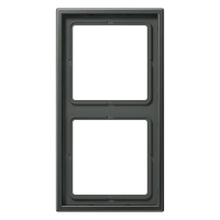 Jung AL 2982 AN Рамка 2-ная, vertical and horizontal installation, aluminium laquered, LS 990, anthracite (aluminium lacquered)