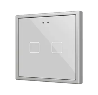 Zennio ZVIF70X2S Flat 70х2. PC-ABS Емкостная кнопка 70x70 - 2 кнопки - Серебристый (рамка ZS70 не входит в комплект)