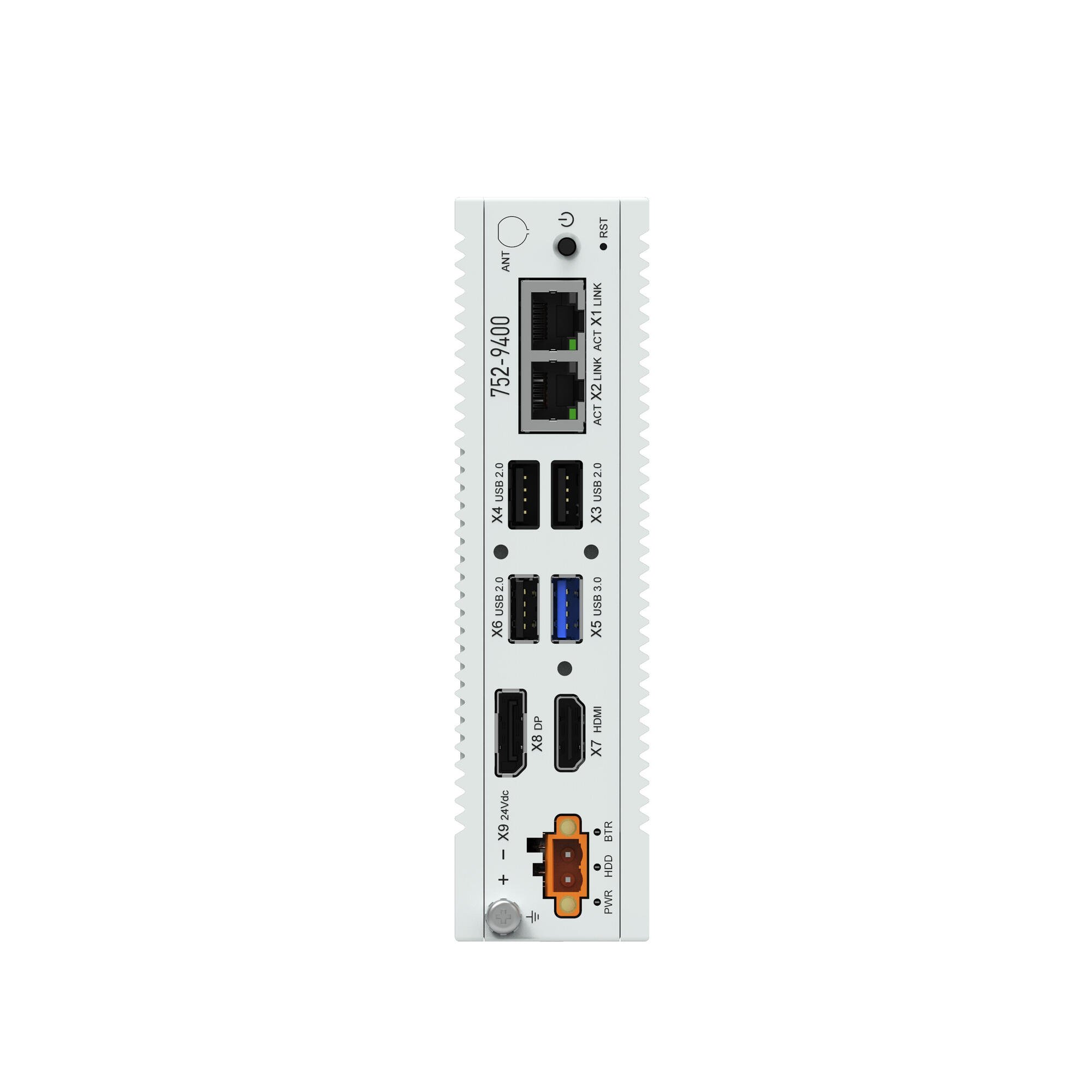 Wago 752-9400 Edge-компьютер, 2 x Eth, 4 x USB, HDMI, DP, 4GB RAM, 64GB FLASH