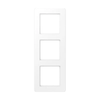 Jung AF 583 BF WWM Рамка 3-ная, вертикальный и горизонтальный монтаж, Лакированный термопласт, ПОТОК, белоснежный матовый