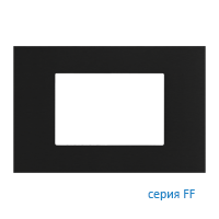 Ekinex EK-PRG-GBU Плата "FF" прямоугольная металлическая 68х45, отделка - матовый карбон