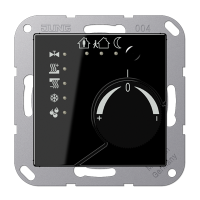 Jung CD2178TSSW KNX-регулятор с ручкой для установки температуры, цвет: Чёрный