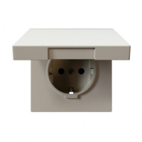 Jasmart Electric FD5505SH Розетка SCHUKO© с крышкой и защитными шторками 16A 250V~ 2P+T, цвет Сахара, FD5505SH