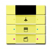 ABB 6129/01-815-500 Сенсор 3/6-клавишный, ИК-приёмник, сахара, цвет: Коричневый, оттенок: Сахара