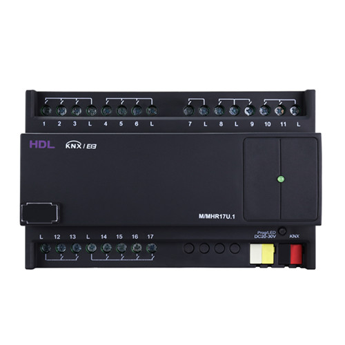 HDL M/MHR17U.1 KNX, 17-канальный Mix актуатор