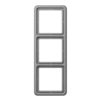 Jung CD 583 GR Рамка 3-ная, вертикальный и горизонтальный монтаж, duroplastic, CD 500, серый