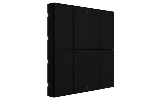 Interra ITR340-0611 iSwitch+ - 6-кнопочный KNX выключатель, алюминий, черный матовый