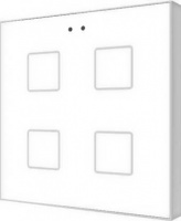 Zennio ZVI-F4-W Выключатель сенсорный KNX Flat F4, 4-кнопочный, цвет: Белый, оттенок: Без оттенка