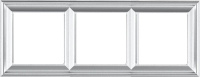 Jung EPD483AL EcoProfi Deco Рамка 3-ная, алюминий