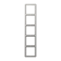 Jung CD 585 LG Рамка 5-ная, вертикальный и горизонтальный монтаж, duroplastic, CD 500, светло-серый