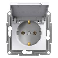 Interra 
					ITR3170121
				 Одинарная розетка с боковым заземлением с Крышкой - Белый