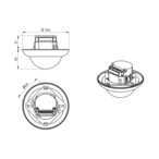 B.E.G. 92585 Потолочный датчик присутствия PD4-M-1C, цвет: Белый матовый, похожий RAL9010