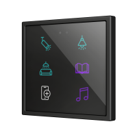 Zennio ZVIFR70X6 Выключатель сенсорный KNX Flat RGB 70 X6, 6 кнопок, 70x70, кастомизируемый