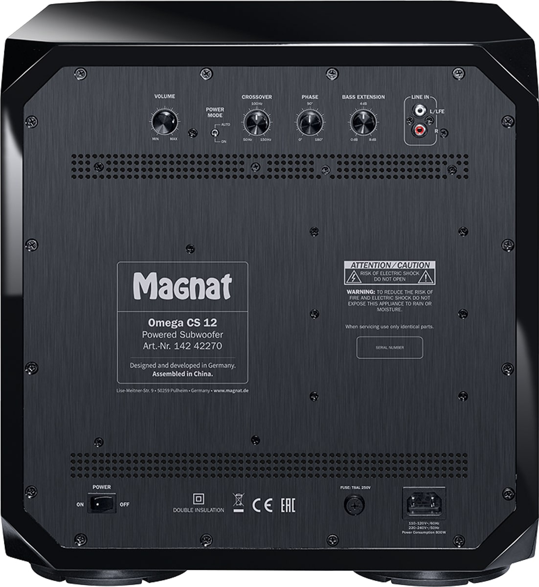 Magnat 236441 Активный сабвуфер Magnat Omega CS 12 black, цвет: Чёрный