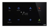 ABB TBR/U4.8.1-CG Сенсор Tacteo 4-кнопочный с RTC, горизонтальный черный, цвет: Чёрный