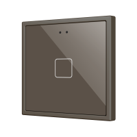 Zennio ZVIFR70X1M Выключатель сенсорный KNX Flat RGB 70 X1, 1 кнопка, 70x70, мокко