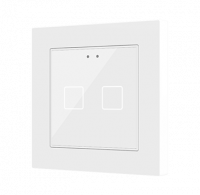 Zennio ZVIF55X2VTW Выключатель сенсорный KNX Flat 55 X2, версия vT, 2-кнопочный, цвет: белый