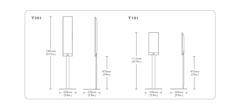 Kef 103744 Стойки под акустику KEF T Series Floor Stand silver (SP3748AA)