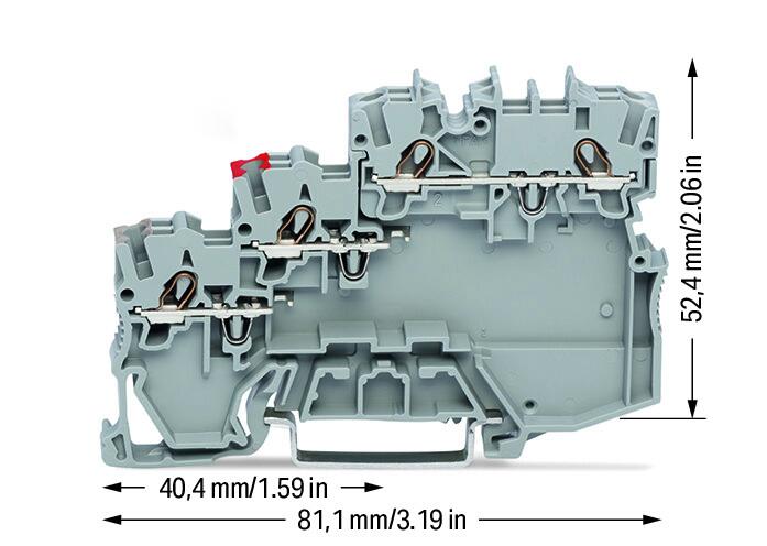 Wago 2000-5310/101-000 Клемма 3-пр. датчика, 1 мм2, NPN, серая