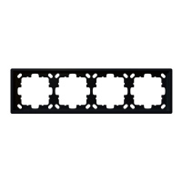 Jasmart Electric FD1004PBM Рамка серия FD 4-постовая, цвет Черный матовый (soft touch), FD1004PBM