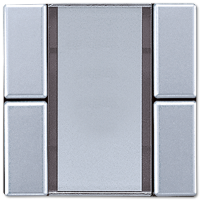 Jung AL2072NABS KNX кнопочный сенсор, 2 группы, цвет: Серый, оттенок: Алюминиевый, лакированный