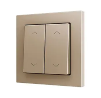 Zennio ZS552PB4SHC ZS55. Простая сенсорная кнопка для 1 двоичного входа, 55 x 55 мм, цвет шампанского