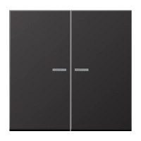 Jung AL 2995 KO5 D Kлавиша с окошком, Лакированный алюминий, Серия LS, dark