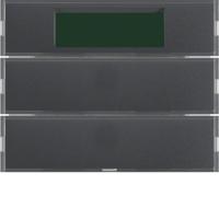 Berker 75662775 Клавишный сенсор, 2-канальный, с RTR, дисплеем, K.1, антрацитовый, цвет: Антрацит