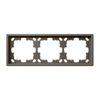 Jasmart Electric FD1003PTM Рамка серия FD 3-постовая, цвет матовый Тауп (soft touch), FD1003PTM