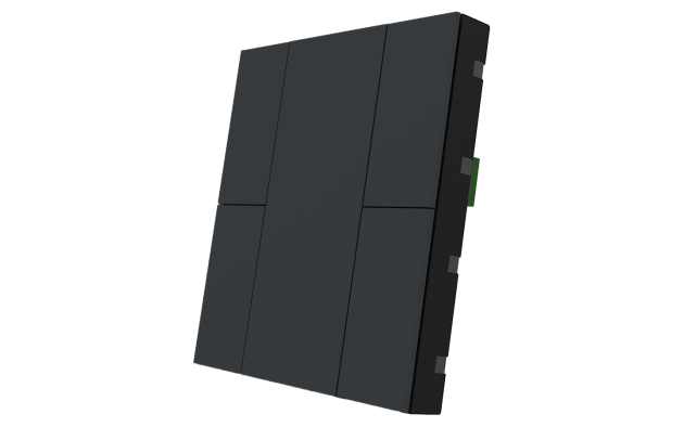 Interra ITR340-0404 iSwitch+ - 4-кнопочный KNX выключатель, пластик, антрацит матовый