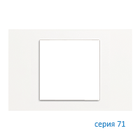 Ekinex EK-PRS-FBM Плата "71" прямоугольная 60х60, материал - Fenix NTM, цвет - Белый Мале