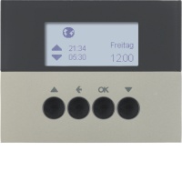 Berker 85741173 Таймер для вставки жалюзи, K.5, нержавеющая сталь, цвет: Нержавеющая сталь, оттенок: Матовый лак