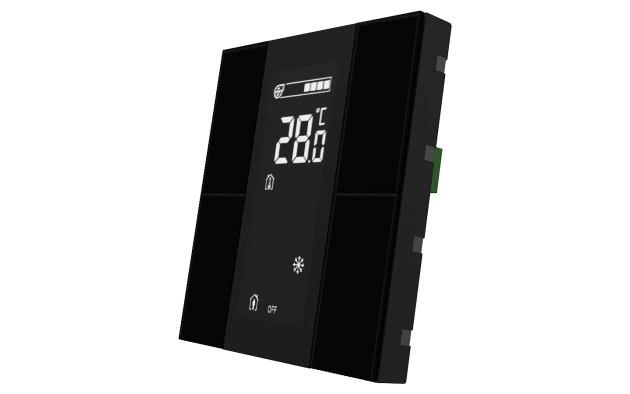Interra ITR340-1431 iSwitch+ - 4-кнопочный KNX контроллер с ЖК-дисплеем, плексиглас, черный